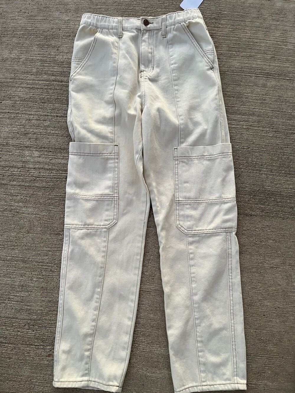 Be Responsible Cargo Pants Beige Light Utility Wash 27X28